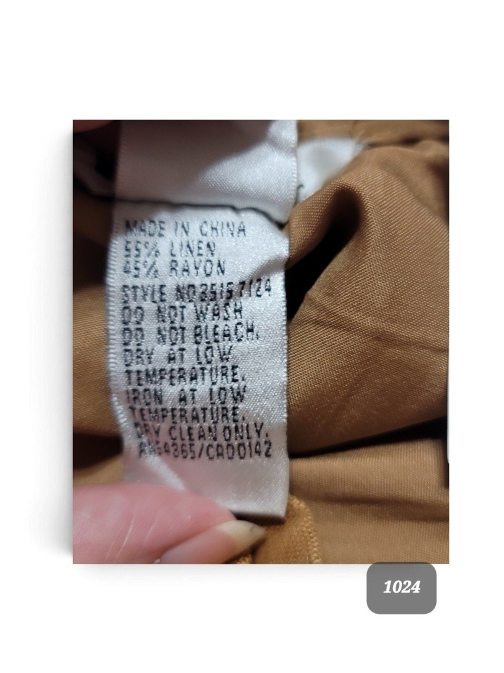 NYGARD - Sz. 10 Tan Linen Rayon Dress Pants - Picture 9 of 10